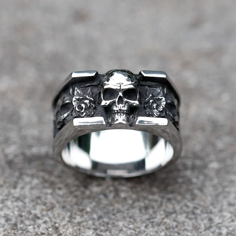 Stellar Skull Band – Titanium Steel Ring