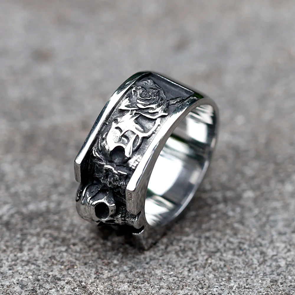 Stellar Skull Band – Titanium Steel Ring