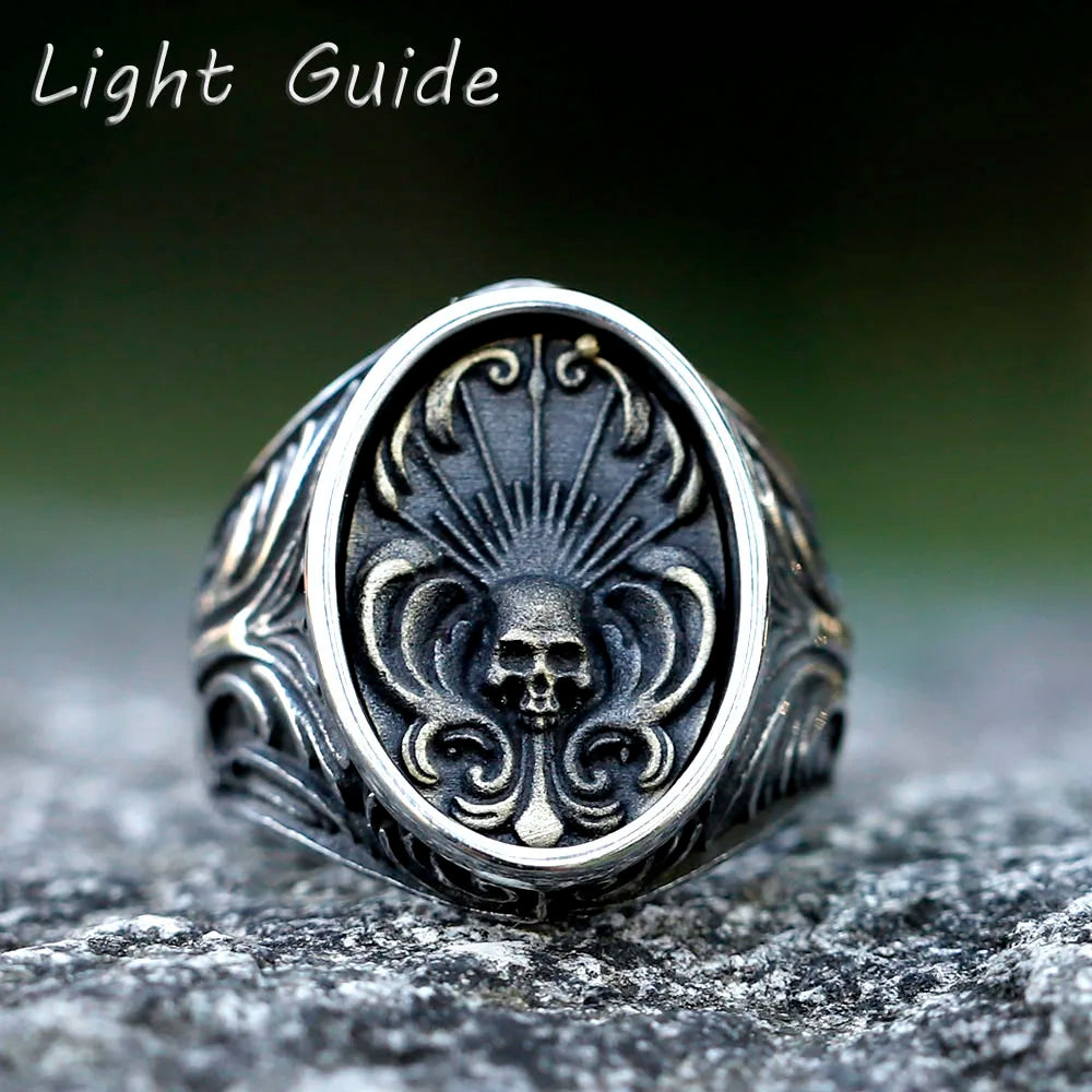 Stellar Gothic Skull Ring