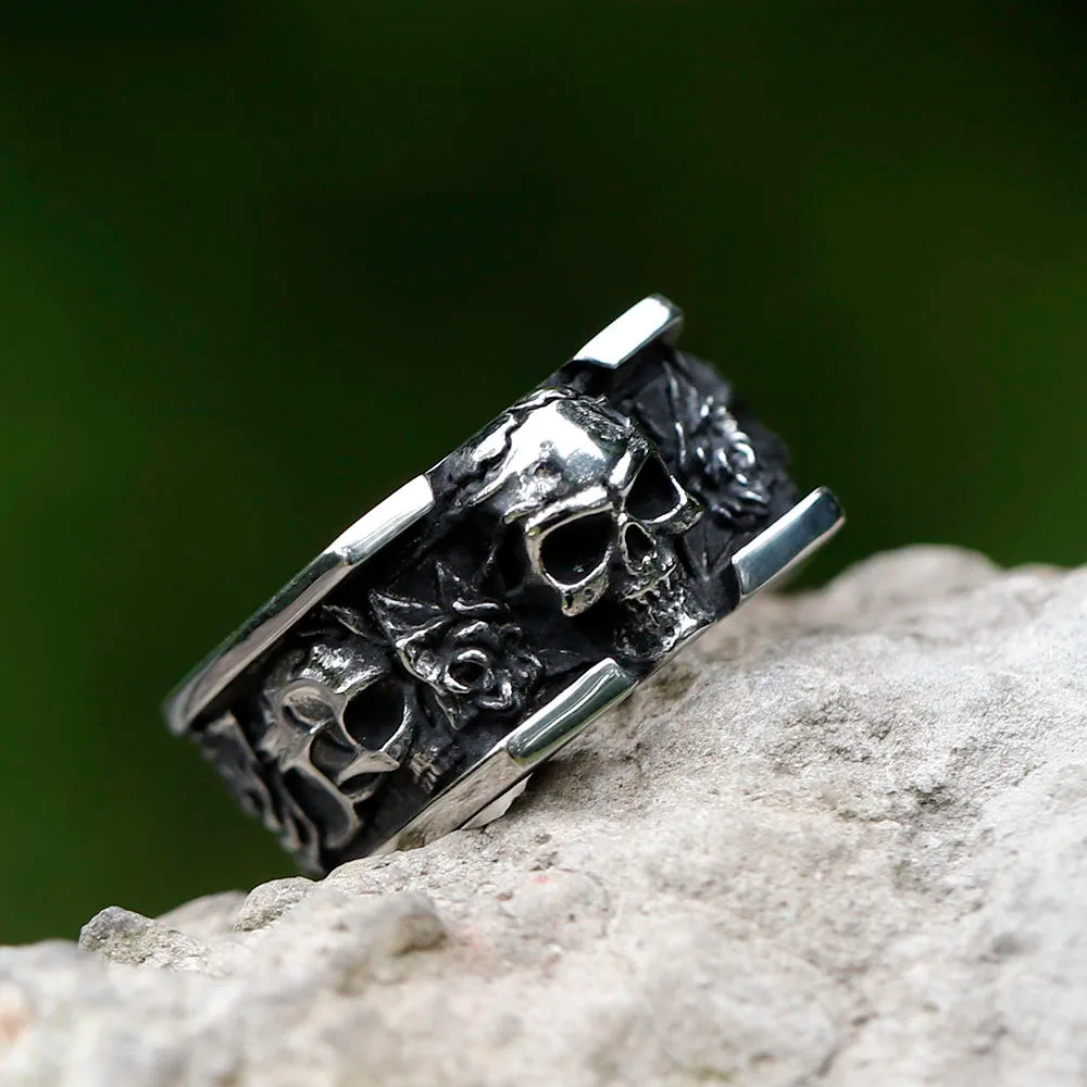 Stellar Skull Band – Titanium Steel Ring