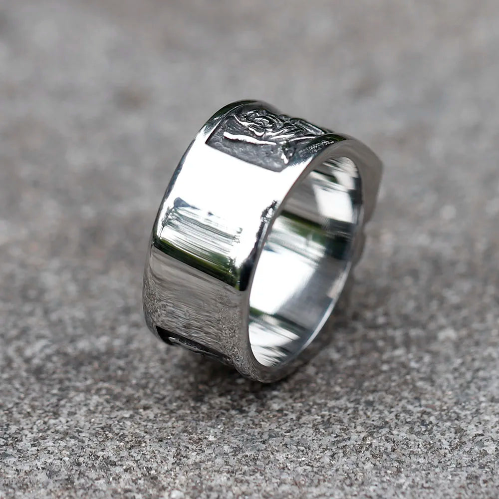 Stellar Skull Band – Titanium Steel Ring