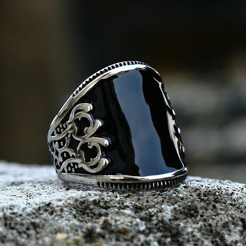 Stellar Black Crest Ring
