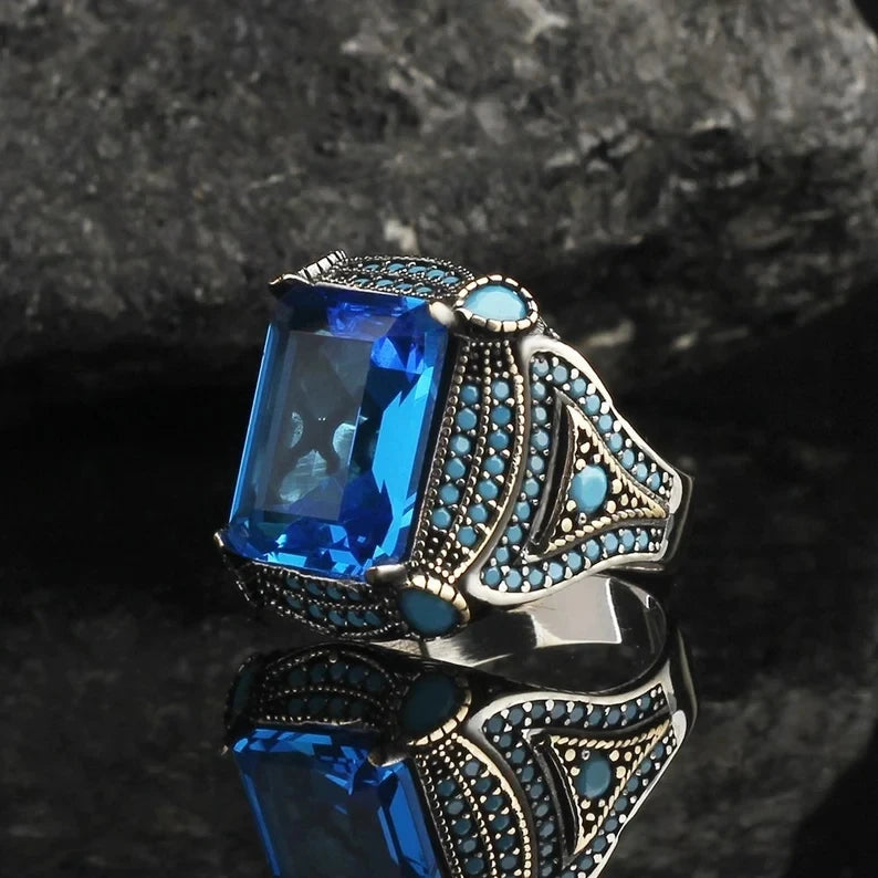 Stellar Sapphire Crest Ring