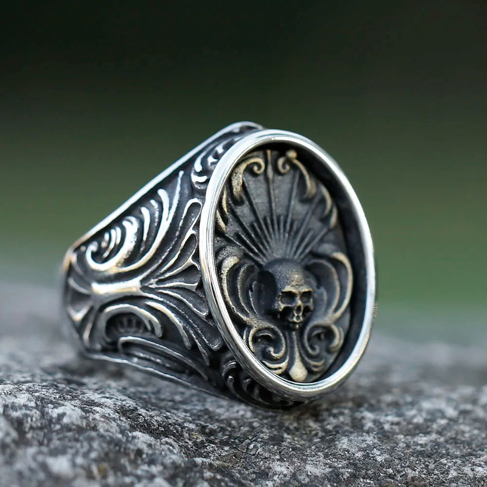 Stellar Gothic Skull Ring