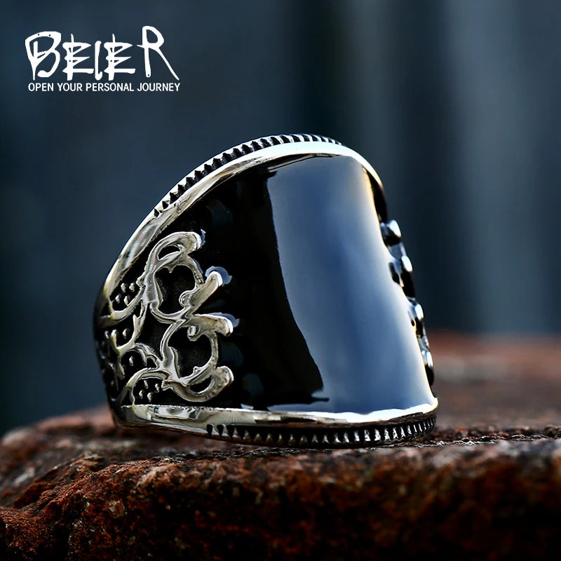 Stellar Black Crest Ring
